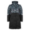 Printed Waterproof Parka - Blue Leopard Print