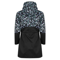 Printed Waterproof Parka - Blue Leopard Print
