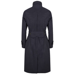 Waterproof Recycled Waistbelt Coat - Navy Denim