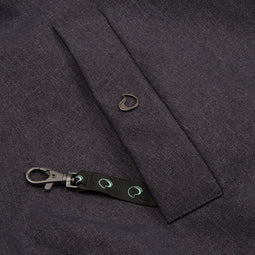Waterproof Recycled Waistbelt Coat - Navy Denim