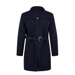 Mens Trench - Waterproof Navy Wool