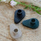 Home delight Candlestick Pebble green