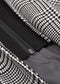 Jacket with zip off hood -black and white check