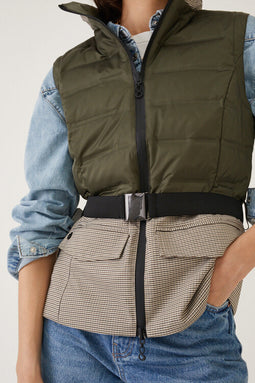 3-in-1 Down Jacket & Bodywarmer - Green