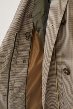 Waterproof Straight Trench - Check