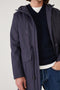 Waterproof Recycled Men's Parka - Navy Denim