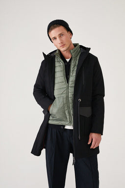 Men's Waterproof Rain Parka - Black