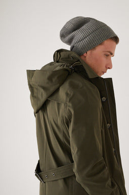 Waterproof Men's Trenchcoat - Green