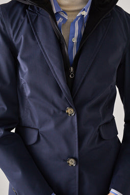 Jacket with zip off hood - Navy