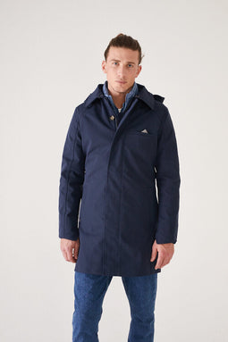 Waterproof Men's Trenchcoat - Navy Uni