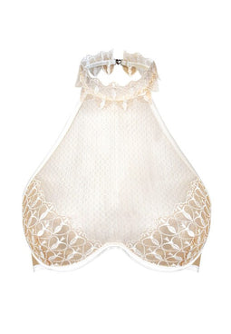 Underwired bra in embroidered tulle