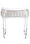 suspender in embroidered tulle