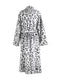 Zo Home Flanel Fleece Badjas Snow Leopard - grey