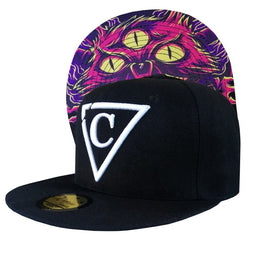 Capiche Snapback Cap Zwart Purple Monster Cat