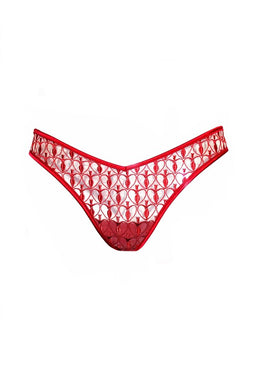 thong in embroidered tulle