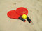 Racket set, 2 rackets, 2 softballs, in net bag