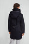 Mens Trench - Waterproof Navy Wool