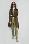 Waterproof Tailored Trenchcoat Satin - Green