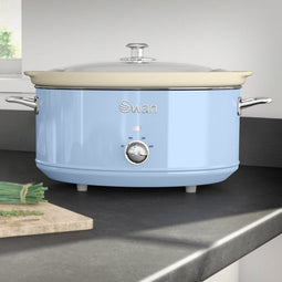 Swan Retro 6.5 L Slowcooker Blauw