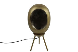 Tafellamp Eggy - antiek messing - staande lamp - 24,5 X 52,5 cm - E27
