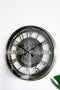 Homestylingshop Industriele Klok Nora Open - radarklok metaal zilver - wandklok modern 54cm