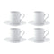 L.S.A. Dine Espresso Plate and Saucer Set of 4 Pieces