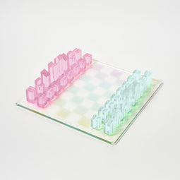 Sunnylife Lucite Chess & Checkers Aurora