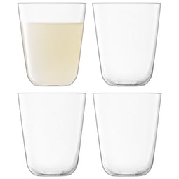 L.S.A. Arc Tumbler 380ml Clear Set of 4 Pieces
