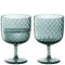 L.S.A. Dapple Wine Glass 325ml Water Blue Set of 2 Pieces