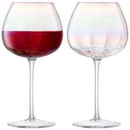 L.S.A. Pearl Red Wine Glass16oz Mother of Pearl x 2