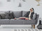 LINNICK Hoodie Flanel Fleece Deken Met Capuchon Snake zwart/antraciet 130x180cm