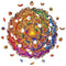 UNIDRAGON Wooden Jigsaw Puzzle Mandala - Inexhaustible Abundance - 350 pcs - King Size 33x33 cm