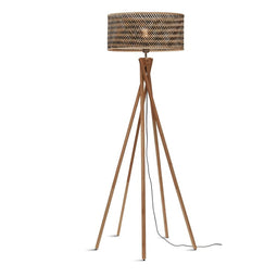 Vloerlamp Java - Bamboe/Zwart - Ø50x146cm