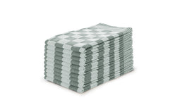 Elegance Theedoekenset Blok 65x65cm - donker groen - set van 10