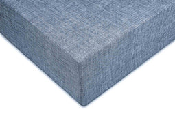 Zo Home Lino Hoeslaken Katoen Linnen Look 35cm Hoek - urban blue
