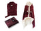 LINNICK Flanel Fleece Badjas Snake - bordeaux/zwart