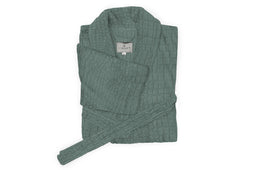 LINNICK Flanel Fleece Badjas Croco - olijf groen
