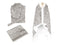 LINNICK Flanel Fleece Badjas Bont Rabbit - zilver grijs