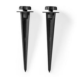 Ground Spike - 2 pcs - Aluminium - Black