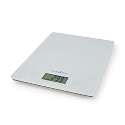 Kitchen Scales - Digital - Glass / Plastic - CR 2032 Battery - White