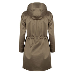 Waterproof Rain Parka - Green Satin