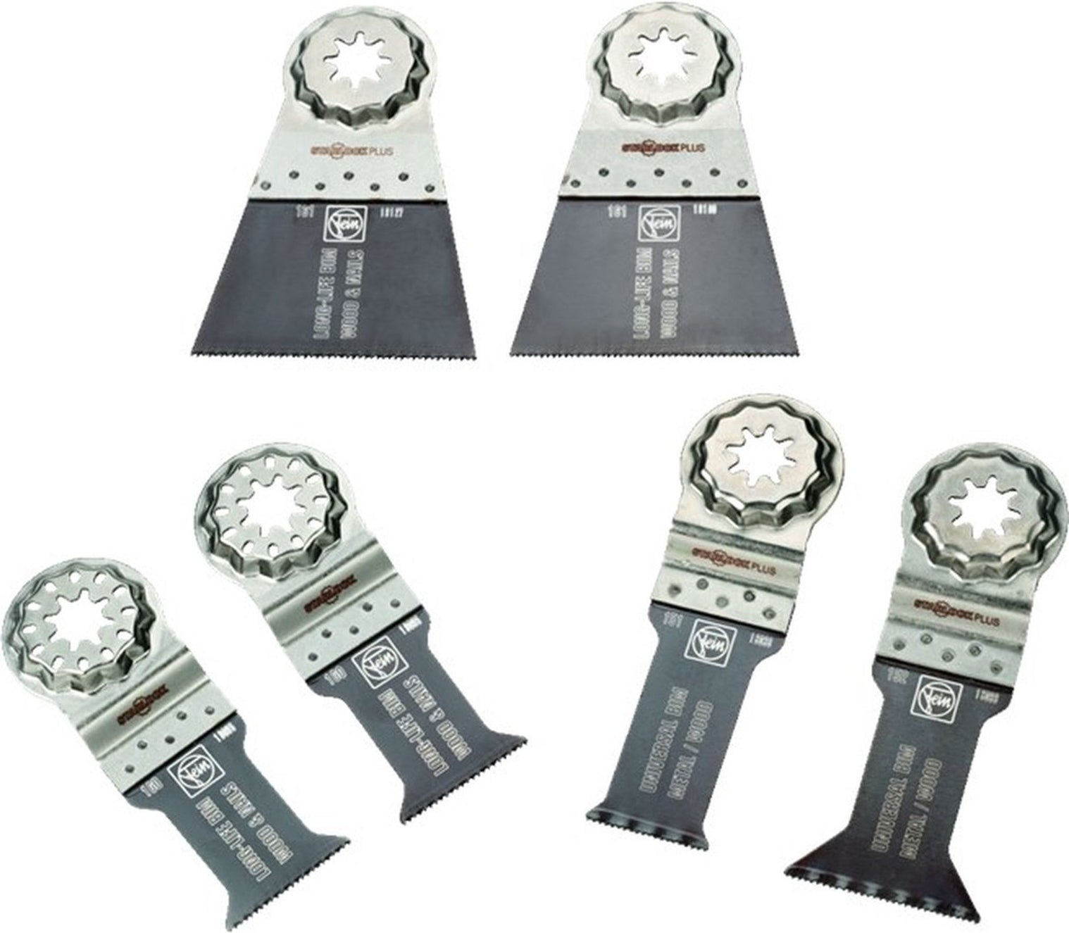 Fein 35222967030 - E-Cut invalzaagbladen - 6 stuks voor hout en metaal (set)