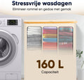 DARI. - Wasmand 3 vakken - 160L met 3 uitneembare zakken - beige