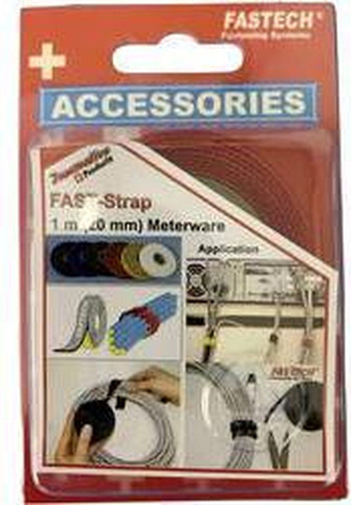 FASTECH® 910-530C Klittenband Om te bundelen Haak- en lusdeel (l x b) 1000 mm x 20 mm Rood 1 m