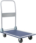 BRASQ Plateauwagen Inklapbaar - Transportkar - Draagvermogen 150 KG - Stalen frame - Zilver