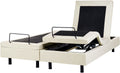Verstelbaar bed zonder hoofdbord Stof DUKE II 160 x 200 cm Beige