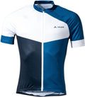 Vaude Posta FZ Tricot fietsshirt korte mouwen blauw met wit heren