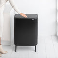 Brabantia Bo Touch Bin Hi - Prullenbak - 2 x 30 liter - Afvalscheiding - Matt Black (2 stuks)