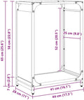 vidaXL - Brandhoutrek - 44x28x65 - cm - koudgewalst - staal - antracietkleurig