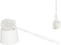2x Toiletborstel - Wcborstel kunststof -Toiletborstel in houder - Toiletborstelhouder - Wc borstel - borstel - Roestvrij - Wit 10.5x 33x 6 cm
